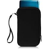 kwmobile Carrying Case Compatible with Nintendo 3DS XL - Neoprene Console Pouch with Zipper - Black