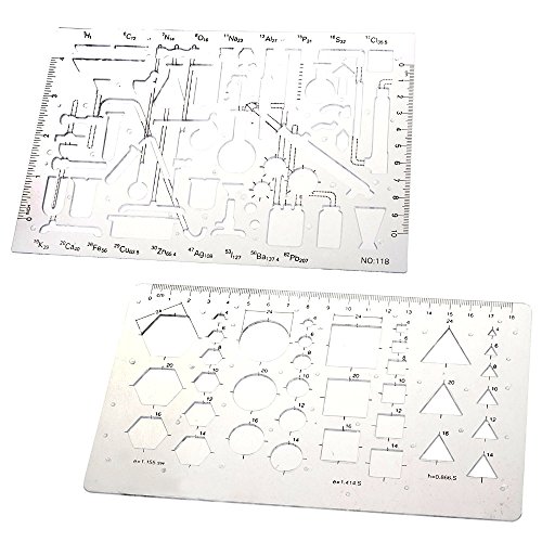 image for NAGOLEN Ruler Scale - Set of 2 Chemistry Chemical Lab Laboratory Geome