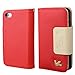 iPhone 5s case,iPhone SE case,iPhone 5 case,By HiLDA,Wallet Case,PU Leather Case,Credit Card Holder,Flip Cover Skin[Red]