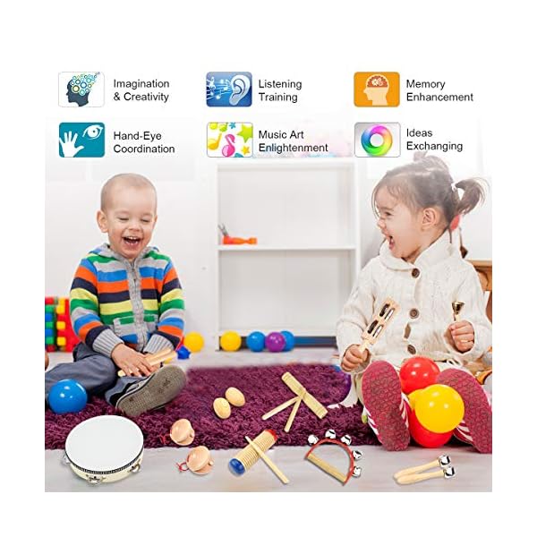 Ulifeme-Musical-Instruments-Wooden-Percussion-Instruments-for-baby-Kids-and-Toddler-Childrens-23pcs-Pure-Wood-Toys-Set-Premium-Percussion-Rhythm-Kit-Girls-Boys-Gift-Pure-Cotton-Bag-Packed Ulifeme Musical Instruments, Wooden Percussion Instruments for baby, Kids and Toddler, Children's 23pcs Pure Wood Toys…