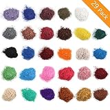 Mica Powder for Bath Bombs [0.1 oz 29 Bags], Cosmetic Grade Soap Making Colorant Pigments for Candle Making, Blush, Eye Shadow, Craft Projects, Nail Art, Resin Jewelry, Blush, Craft Projects