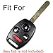 Coolbestda Rubber Key Fob Cover Protector Holder Skin Jacket Remote Case for Honda Civic SI Hybrid EX 2006-2013 Accord 2003-2012 CR-V EX SE 2005-2006 Pilot 2009-2015 Element 2010 Rose