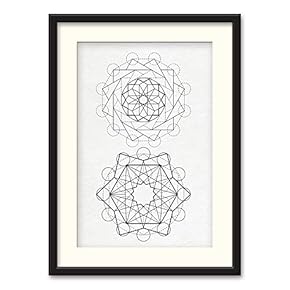 Black Paper Framed Canvas Wall Art for Living Room, Bedroom Abstract Geometric Canvas Prints for Home Decoration Ready to Hanging - 23x31 inches