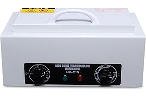 VPABES Dry Heat Sterilizer Cabinet 1.5L High Temperature Sterilizer Box with 120 Minutes Adjustable Timer 110V 300W Salon Hairdressing Tool Equipment for Nail Tool Spa Pedicure Tools