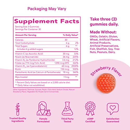 Pink Stork Fertility Gummies Strawberry Fertility Supplements for