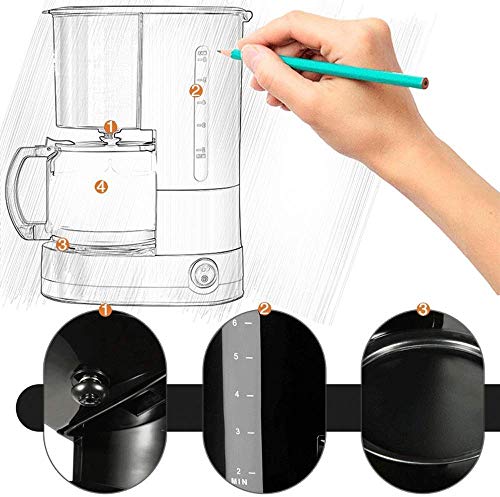 BJYG Kaffeemaschinen Kaffeemaschine, Filterkaffeemaschine mit isoliertem Krug, Anti-Tropf-System, permanent… – Bild 6