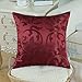 CaliTime Pack of 2 Throw Pillow Covers Cases for Couch Sofa Home Decoration Vintage Floral Two Tone Contrast Both Sides 18 X 18 Inches Burgundy