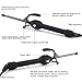 Small Barrel Curling Iron Professional Thin Hair Curler for Men Women, Tourmaline Ceramic Curling Wand Hair Styling Tools, Tight Curls, Heats Up Fast, Temp Adjustable, Gray BLUETOPthumb 3
