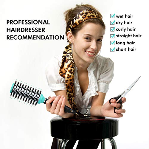 BLACK EGG Round Hair Brush Blow Drying Boar Bristle Round Brush with