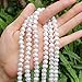 Adabele 1 Strand Real Natural Grade A Potato Round White Cultured Freshwater Pearl Loose Beads 8-9mm for Jewelry Making 14 inch fp2-89