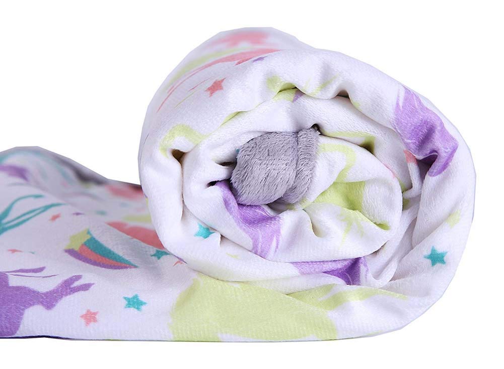 COOSEY HOME Breathable Baby Blanket Print Fleece Best Registry Gift for Newborn Soft- Perfect for Prince and Princess 30" x 40" (Unicorn): Baby