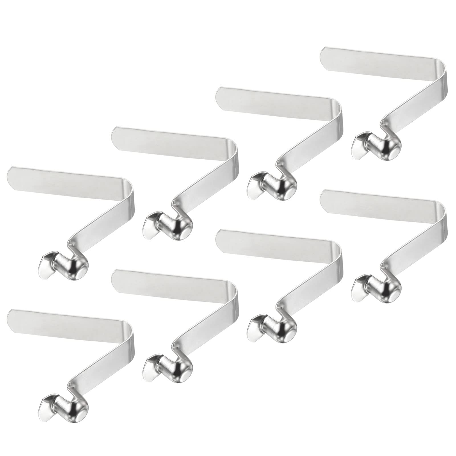 PATIKIL 8.3x8mm Kayak Paddle Snaps, 8 Pack Pole Push Button Spring Clips Steel Hollow Button Locking Tube Single Pin for Camping Awning Tent Pole