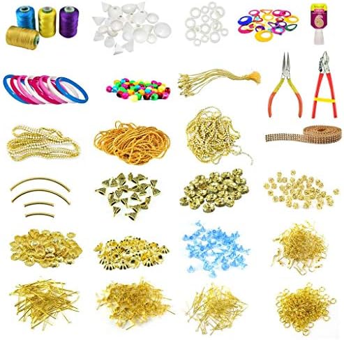 Unobite 30 Piece Silk Thread Jewellery Making Kit for Making Earing, Neclace and Bangles with All Accessories - Bangles Size 2.4