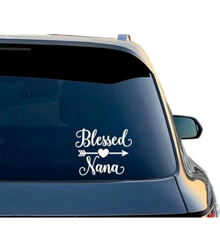 "Blessed Grandma" Vinyl Decal - White Bumper Sticker For Cars & Windows
