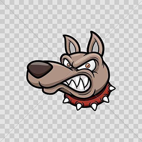 Amazon Com Decal Stickers Angry Dog Cartoon Roar Motorbike Boat 4 X 3 6 In Kitchen Dining