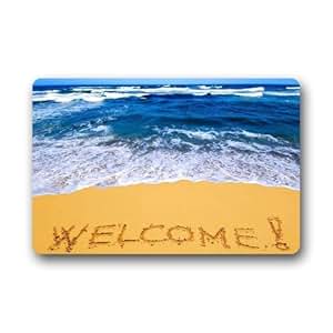 Amazon.com: Doormat Machine-Washable Door Mat Beach Theme ...
