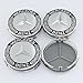 ZZHF1 Wheel Center Caps For Mercedes Benz 75mm - Wreath Cover Chrome Emblem (4Pcs) (Black)