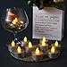 LOGUIDE Battery Operated LED Tea Lights, Silver Glitter Flameless Votive Tealights Candle with Warm Amber,Pack of 12,Small Electric Fake Tea Candle Realistic for Wedding,Festival Celebration