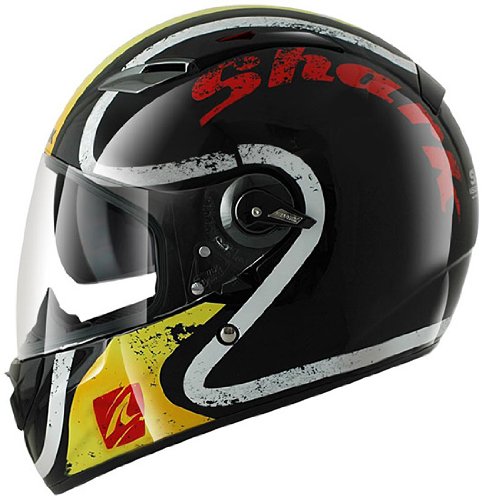Shark Vision-R Escapade Motorcycle Helmet - Black/Yellow/White (X-Large)