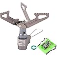 BRS Stove BRS 3000T Portable Titanium Gas Camping Stove Ultralight Outdoor Backpacking Stove only 26g with 1 Extra Backup O-R