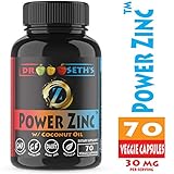 Premium Zinc Supplement in Organic Sunflower Oil & Coconut Oil - Zinc Picolinate ~70CT~ Zinc for Men & Women ~ Zinc 30 ~ Zinc Capsules ~ Zinc 30mg ~ Pure Zinc Pills ~ 2 Zinc Vitamin Zinc Supplements