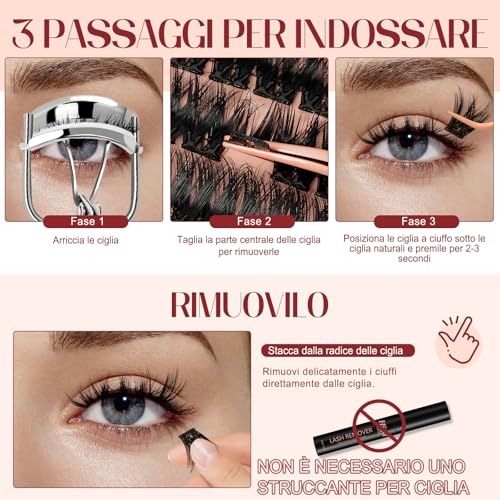 Higu clace False Eyelashes Self Adhesive Kit with Tweezers (Volume A) | Press And Go Eyelashes Without Glue And Removal, Mix 10-16mm, Easy To Use At Work, Travel, Weddings And Parties