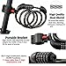 GoFriend Bike Lock High Security 5 Digit Resettable Combination Coiling Cable Lock Best for Bicycle Outdoors, 1.2mx12mm (Black)