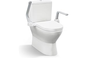 WAYES Toilet Safety Rails for Seniors, Foldable Toilet Handicap Rails with Arms, Non-Slip Toilet Handles, Heavy Duty Toilet Safety Frame