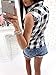 Beautife Women's Sleeveless Shirts Pocket Plaid Casual Button Down Tie Knot Tops