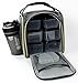 GoPak Insulated Lunch Bag with Portion Control Set, Blender Bottle and Recipe eBook, Gold