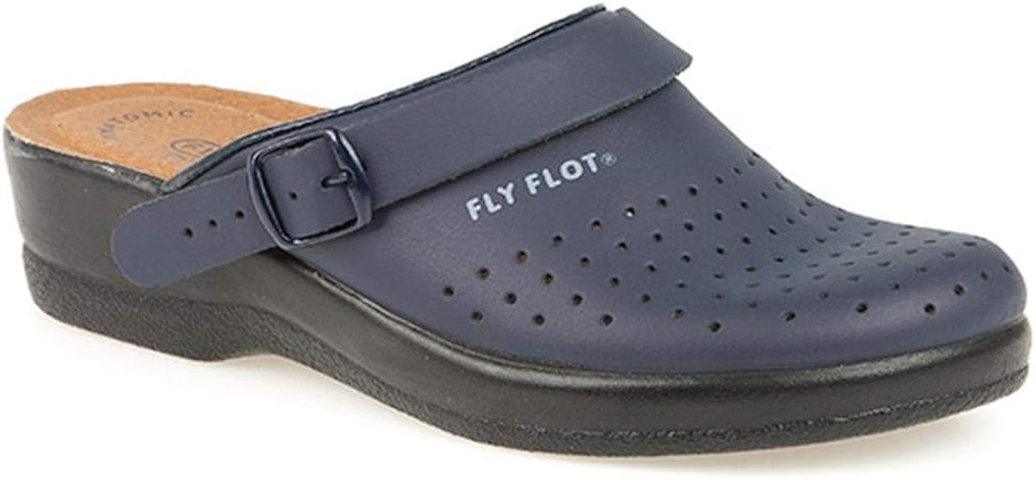 fly flot leather clogs