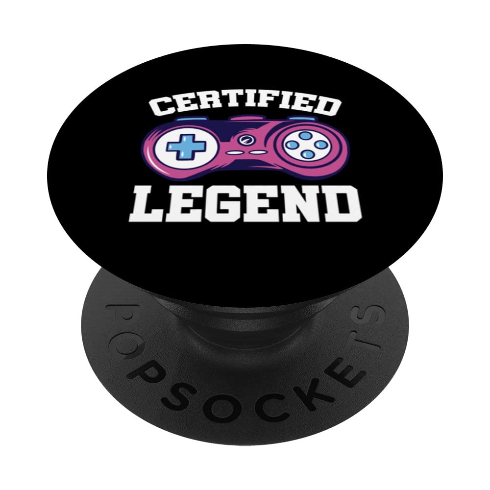 Certified Legend Gamer Gaming Nerd Console Pc Controller PopSockets Swappable PopGrip