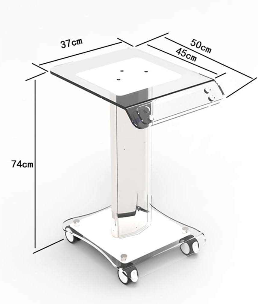 HORV Pedestal Rolling Salon Trolley on Wheels Cart Beauty Salon Equipment Stand Roller Trolley Cart Instrument Tray Rolling Cart: Home & Kitchen