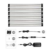 S&G 12-inch 3000K Warm White 900lm Under Cabinet Light LED Under Counter Light with Switch Control 24W Fluorescent Tube Equivalent 6 Panels Kit Total of 12W LED Closet Lighting