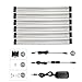 S&G 12-inch 3000K Warm White 900lm Under Cabinet Light LED Under Counter Light with Switch Control 24W Fluorescent Tube Equivalent 6 Panels Kit Total of 12W LED Closet Lighting