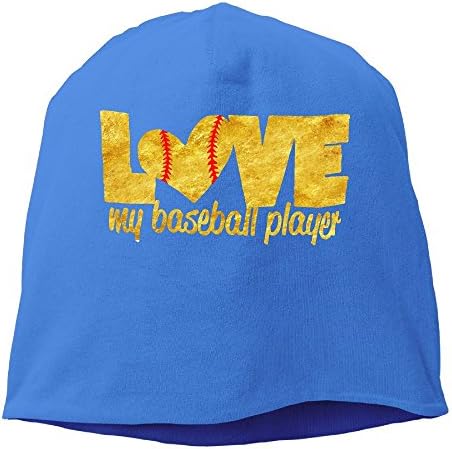 I Love My Baseball Player Women/Men Wool Hat Soft Stretch Beanies Skull Cap Unisex