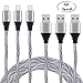 Everdigi iPhone Charger 3Pack 6FT Nylon Braided 8Pin Lightning to USB Sync & Charging Cable Cord Compatible with iPhone 7 7+ 6s 6+ 5s 5c 5 SE, iPad Pro, Air 2, iPad mini 4 3 2, iPod Nano/Touch (Grey)