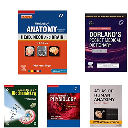 BDS 1st year complete set-Singh Vol3 +Satya +Khuran Physio+Netter atlas+Dorland pocket dictionary