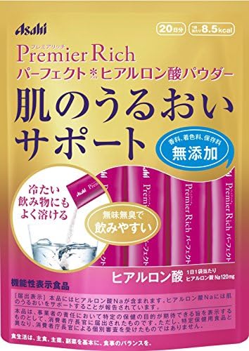 Japan Health and Personal - Asahi Food &amp; Healthcare Premier rich Perfect Application hyaluronic acid powder 20 follicles [functional display food] *AF27*