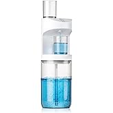 FOVVZDIL Automatic Mouthwash Dispenser, 19.35oz Touchless Electric Wall-Mounted & Countertop, Rechargeable Mouth Wash Dispensers for Bathroom with Magnetic Cups for Kids & Adults, White