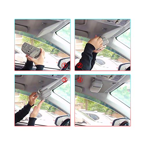 LFOTPP Universal Car Sunglasses Sun Glass Holder Case Eyeglasses Storage Box, Interior Accessories Autos Parts (Gray B Style) - Thumbnail 6