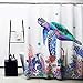 MACOFE Sea Turtle Shower Curtain Set with Hooks,Nautical Ocean Shower Curtains for Bathroom,Washable Fabric Color Bathroom Curtainr Multiple Size