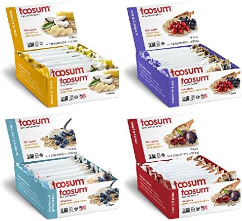 Toosum 100-Calorie Gluten-Free Oatmeal Bars, Variety Pack, 40 Count