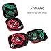 EBYTOP Earbud Case Mini Carrying Square Cases Pouch with Carabiners Zipper Enclosure Assorted Color,5 pack