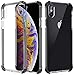 Vproof iPhone Xs Max Case, Transparent Slim Protective Case Cover, Hybrid Hard PC Back + Reinforced TPU Bumper Frame with Corner Drop Absorption for Apple iPhone Xs Max 6.5 Inch 2018 (Black Clear)