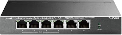 TP-Link TL-SF1006P 6-Port PoE Switch 4x PoE+ 10/100 Mbps Desktop Plug Play