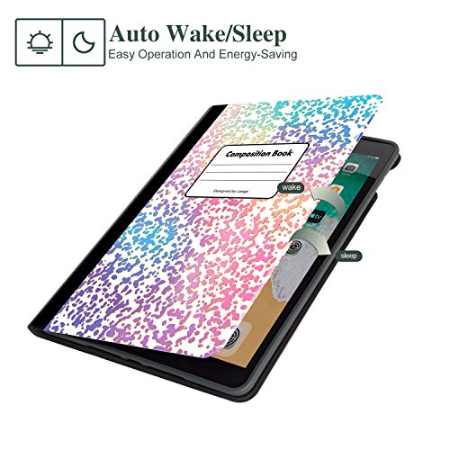 Ipad 10.2 Inch Case for 8th Generation(2020) /7th Generation (2019), Lokigo Pink Composition Book 10.2 Inch Ipad Cover Slim Lightweight Shell Hard Back Cover with Multi-Angle Stand Auto Sleep/Wake