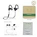 Amotus Wireless Bluetooth Headphones In Ear with Mic Noise Cancelling Earphones Sweatproof Earbuds with Earhook Built-in Mic (Black)