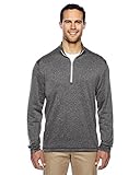 adidas Men's Brushed Terry Heather 1/4 Zip Jacket