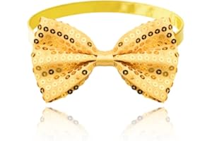 Disco Sequins Bow Tie for Boys Men Glitter Cosplay Costumes Bling Party Bowtie for Prom Christmas Dance Bow Tie for Wedding